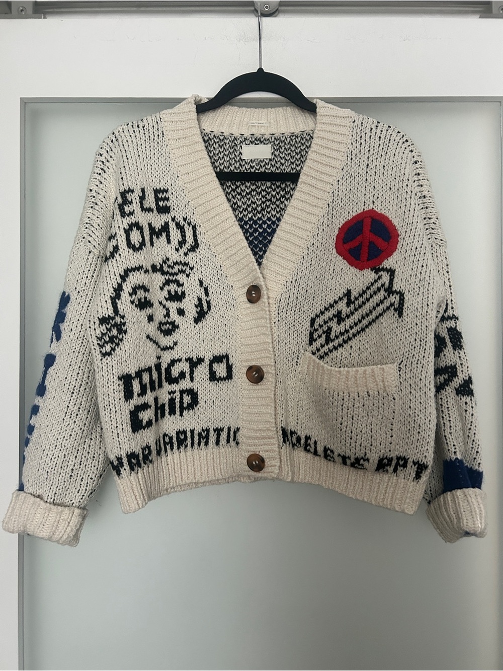 MOTHER the patch pocket cardigan sweater alpaca S
